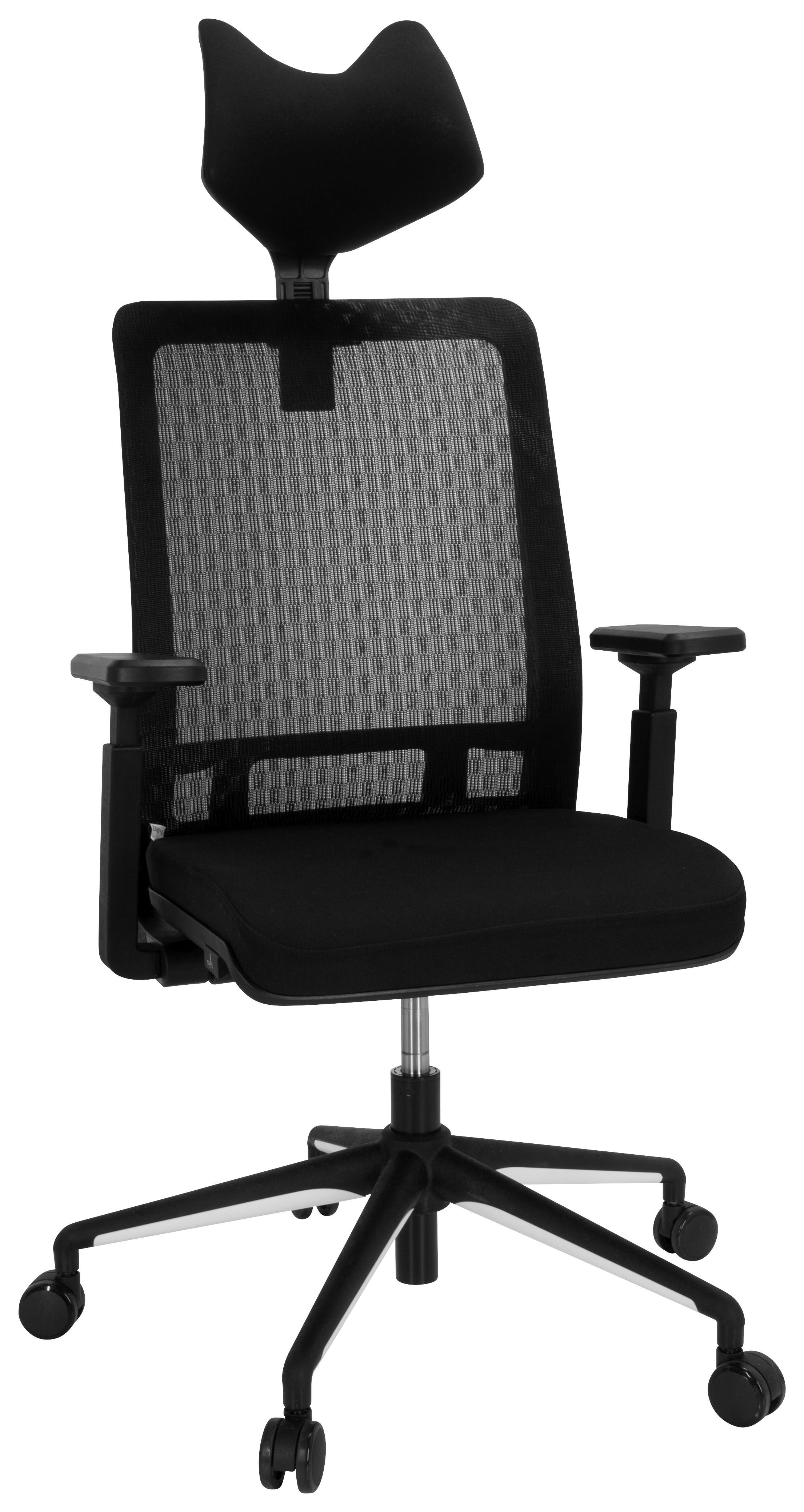 Drehstuhl Skate Ma Höhenverstellbar Schwarz - Schwarz, MODERN, Kunststoff/Textil (62/146/63cm) - MID.YOU