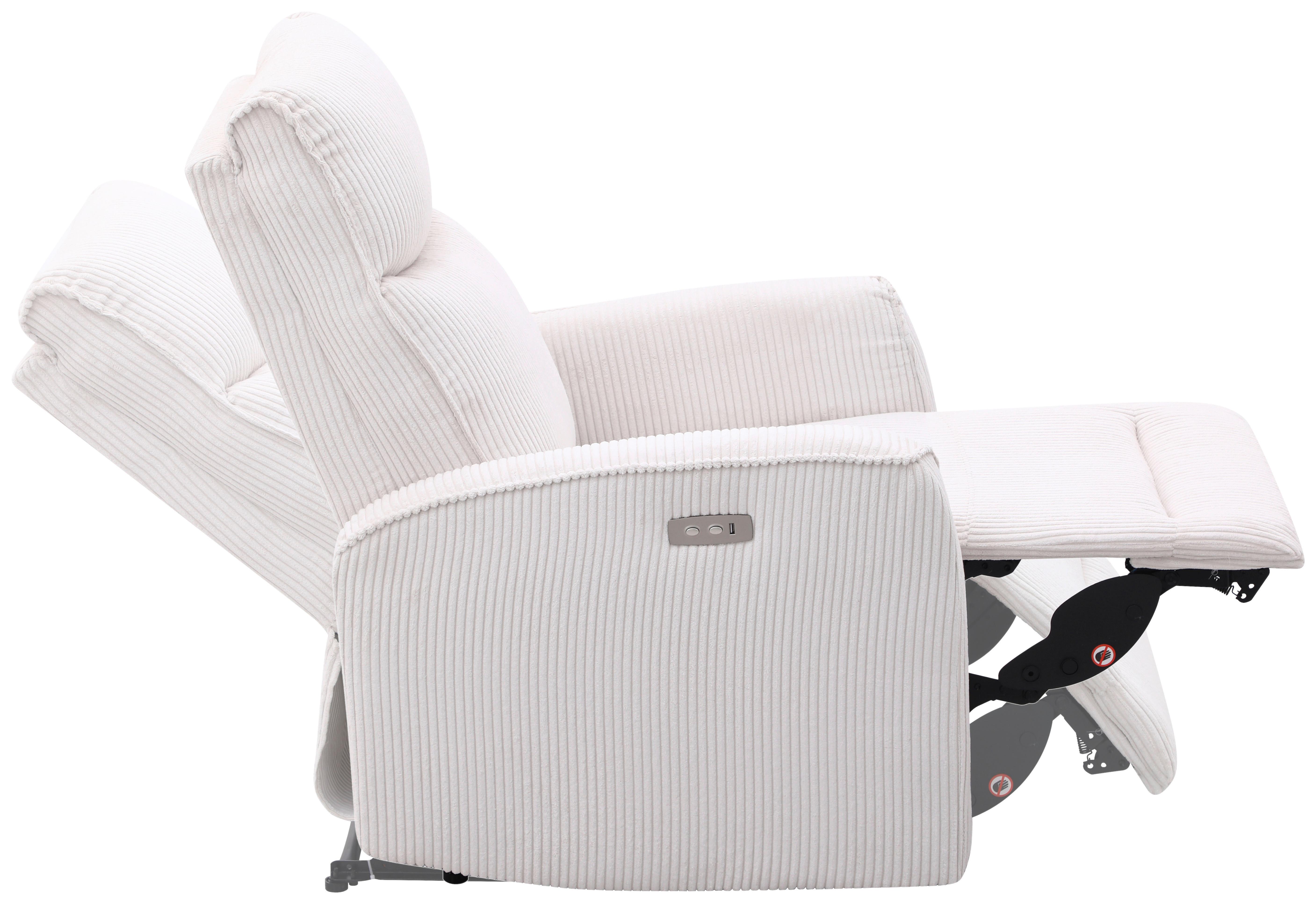 Fernsehsessel Leon Beige Mit Relaxfunktion - Beige/Schwarz, Basics, Holz/Kunststoff (80/102/96cm) - Ondega