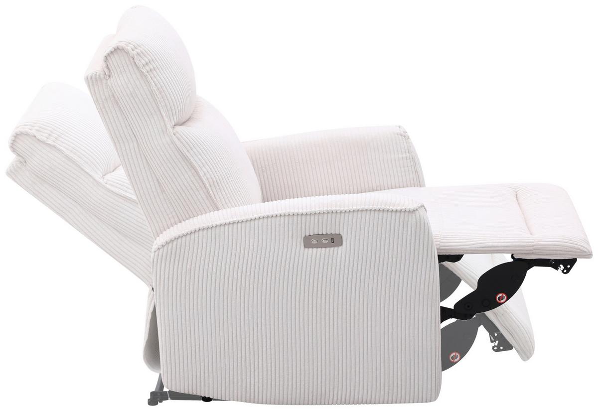 Fernsehsessel Leon Beige mit Relaxfunktion - Beige/Schwarz, Basics, Holz/Kunststoff (80/102/96cm) - Ondega