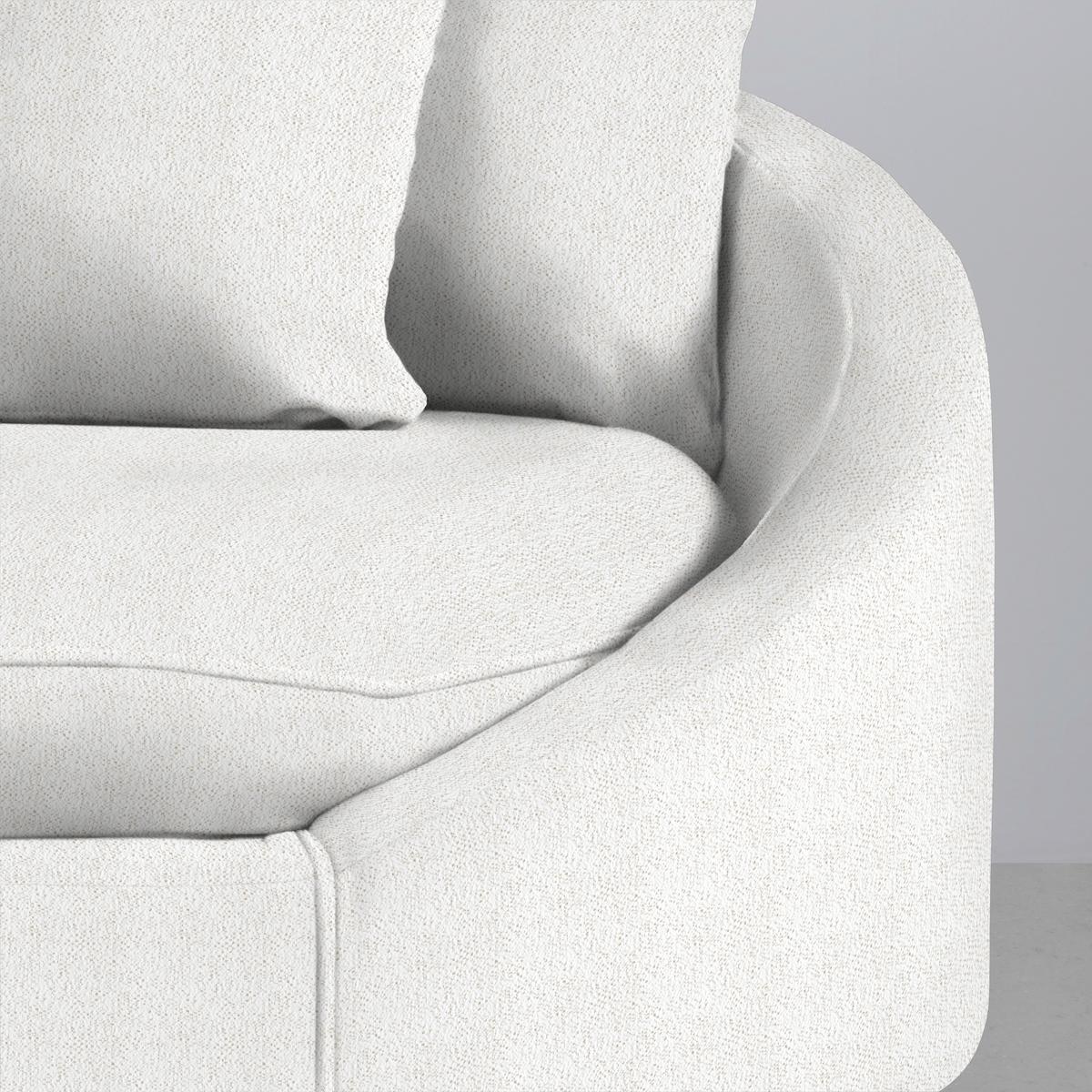 Rohová sedačka AXEL, levá, krémová tkanina - černá/krémová, Moderní, kov/textil (250/291cm) - Mömax