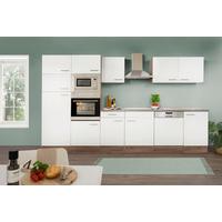 Küchenzeile mit Geräten B: 340 cm Eiche Dekor/Weiß - Eichefarben/Weiß, Design, Holzwerkstoff (340cm) - Respekta