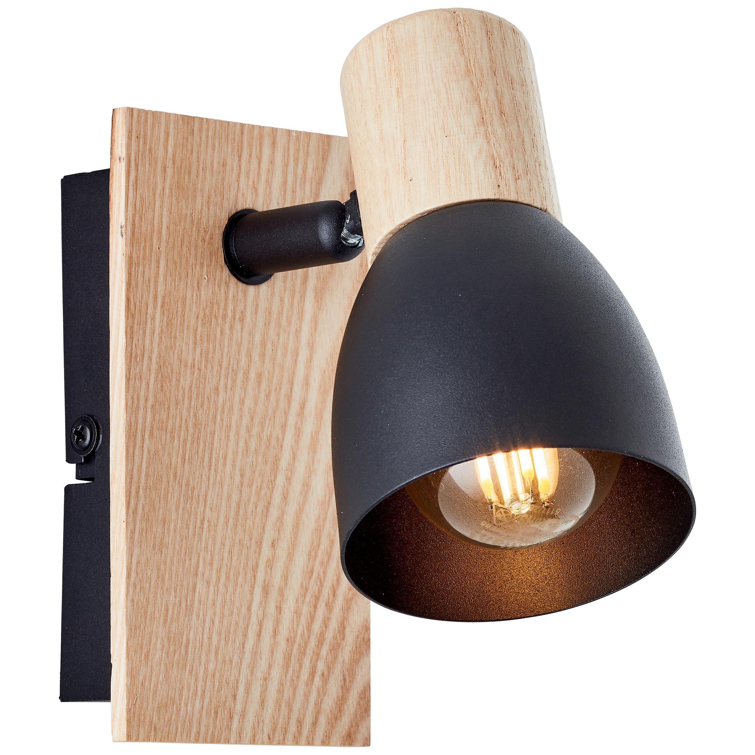 Strahler 99710/76 Daintree - Schwarz/Naturfarben, Basics, Holz/Metall (14/7cm) - Brilliant
