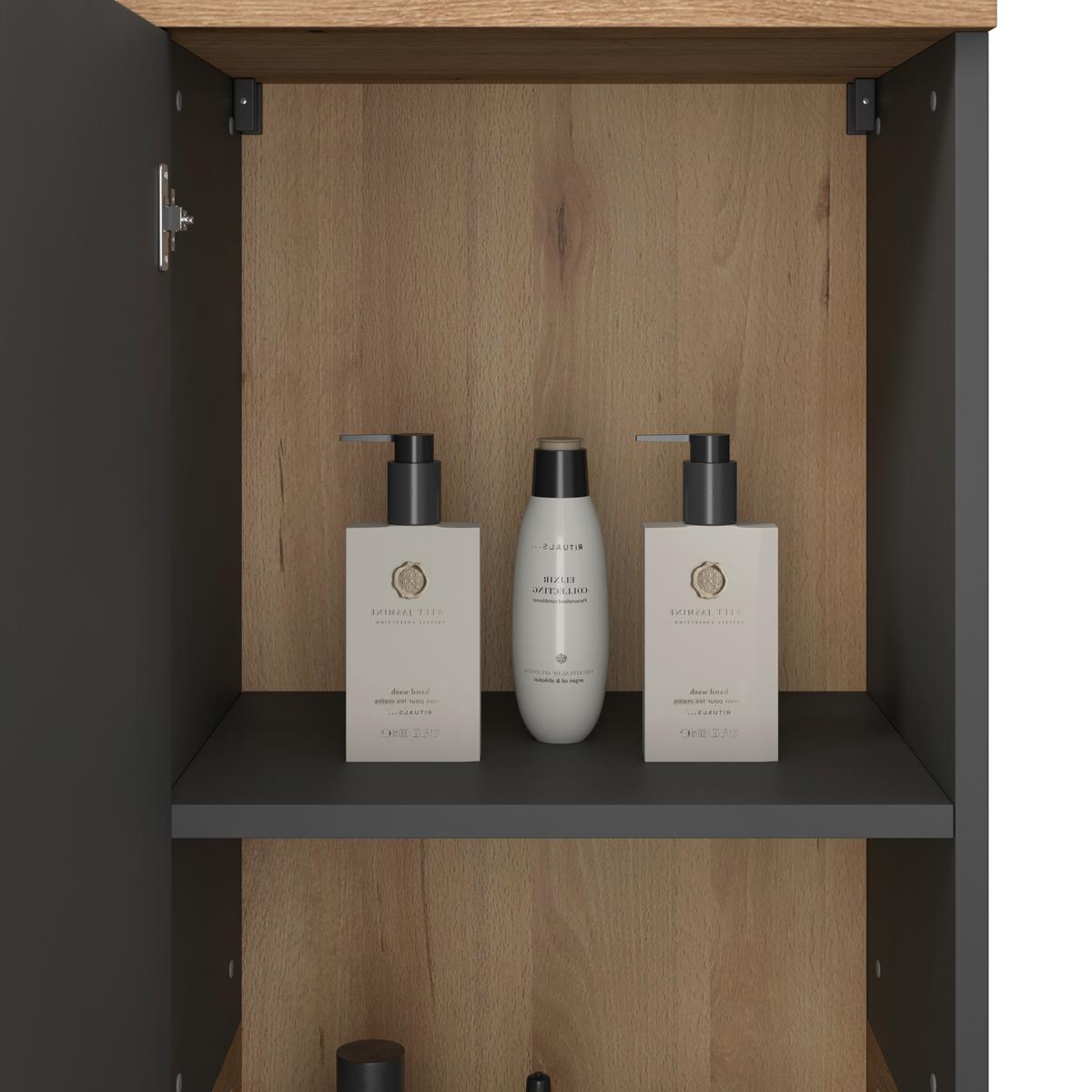 HÄNGESCHRANK COTIA COTLS 3 - Eichefarben/Anthrazit, MODERN, Holzwerkstoff (40/73/30cm) - James Wood