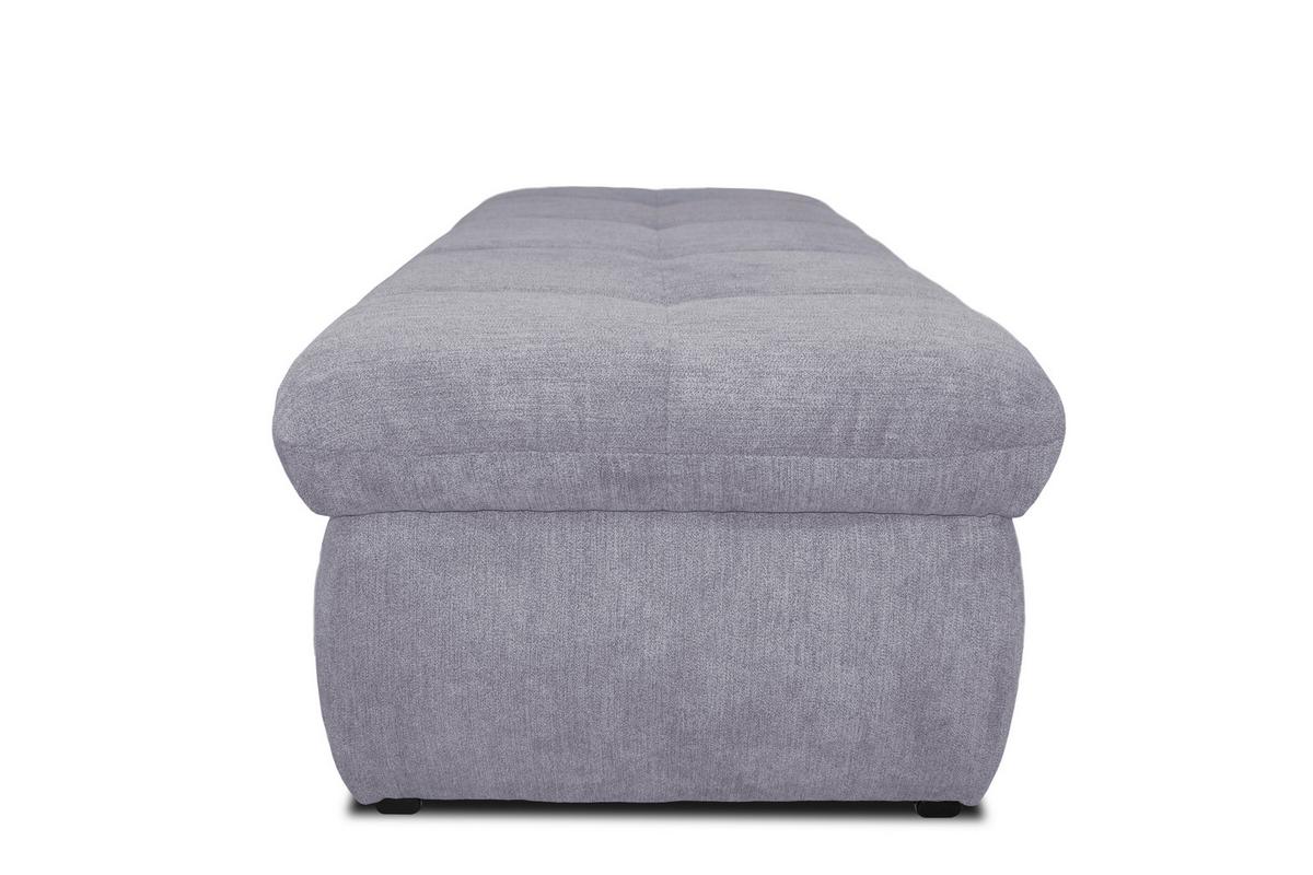 Hockerbank Moric Mikrofaser Grau H: 43 Cm Inkl. Stauraum - Chromfarben/Grau, KONVENTIONELL, Textil (136/43/64cm) - MID.YOU