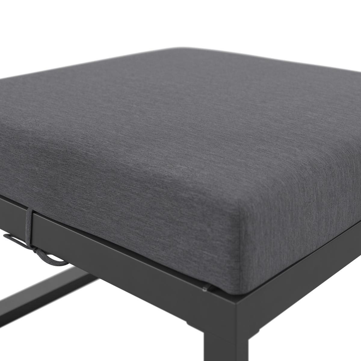 Loungegarnitur Acapulco - Weiß/Grau, MODERN, Holz/Textil (199/69/73cm) - Beldano