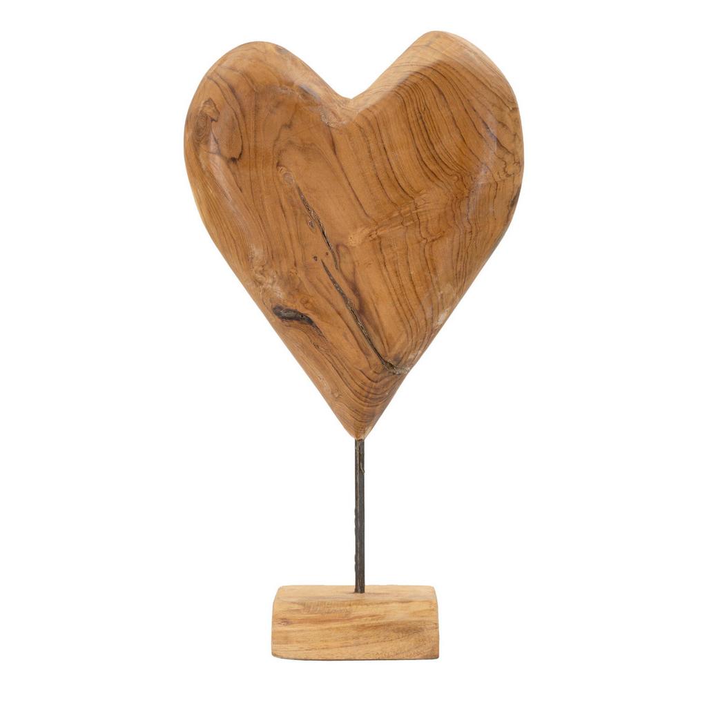 SKULPTUR Dobu Teak Braun, B: 25 cm