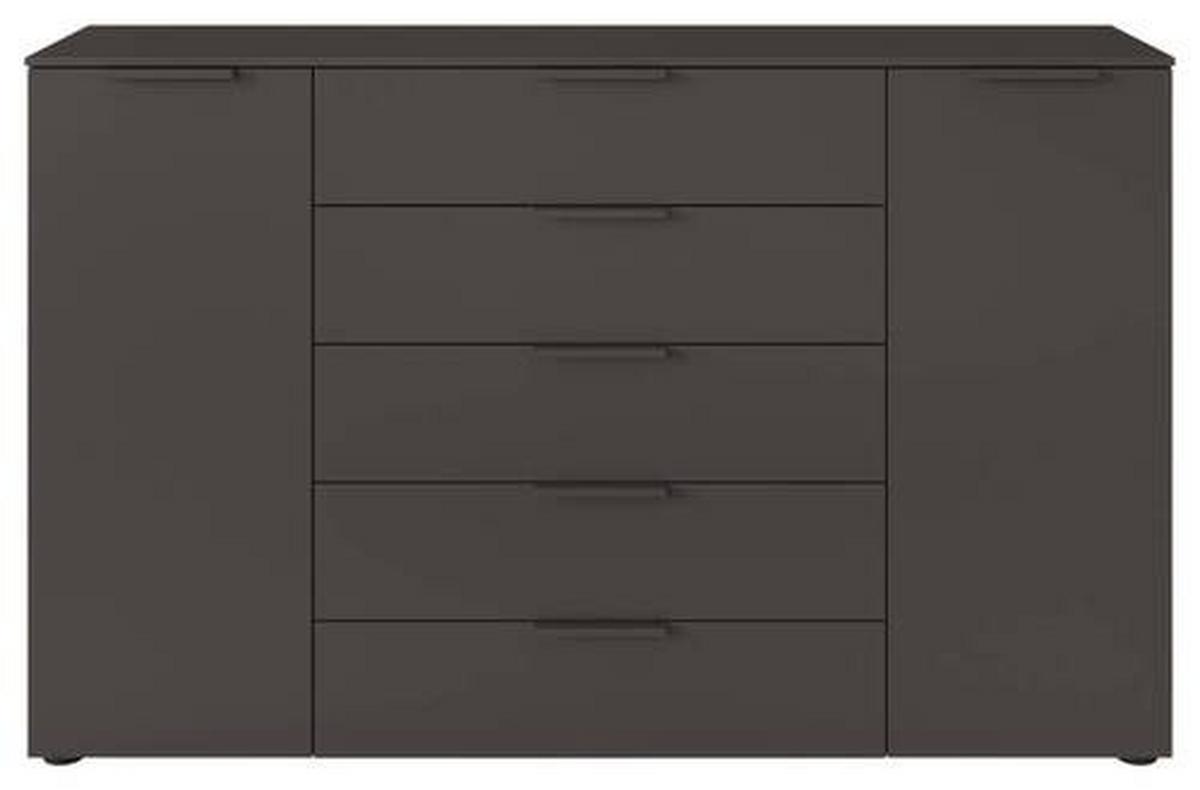 Kommode 160 Cm Flipp Graphitfarben - Schwarz/Graphitfarben, MODERN, Holzwerkstoff (160/100/42cm) - Rauch Möbel