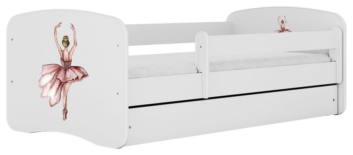 Kinder-/Juniorbett Babydreams inkl. Matratze 80x160 - Birkefarben/Weiß, MODERN, Holz/Holzwerkstoff (80/160cm) - MID.YOU