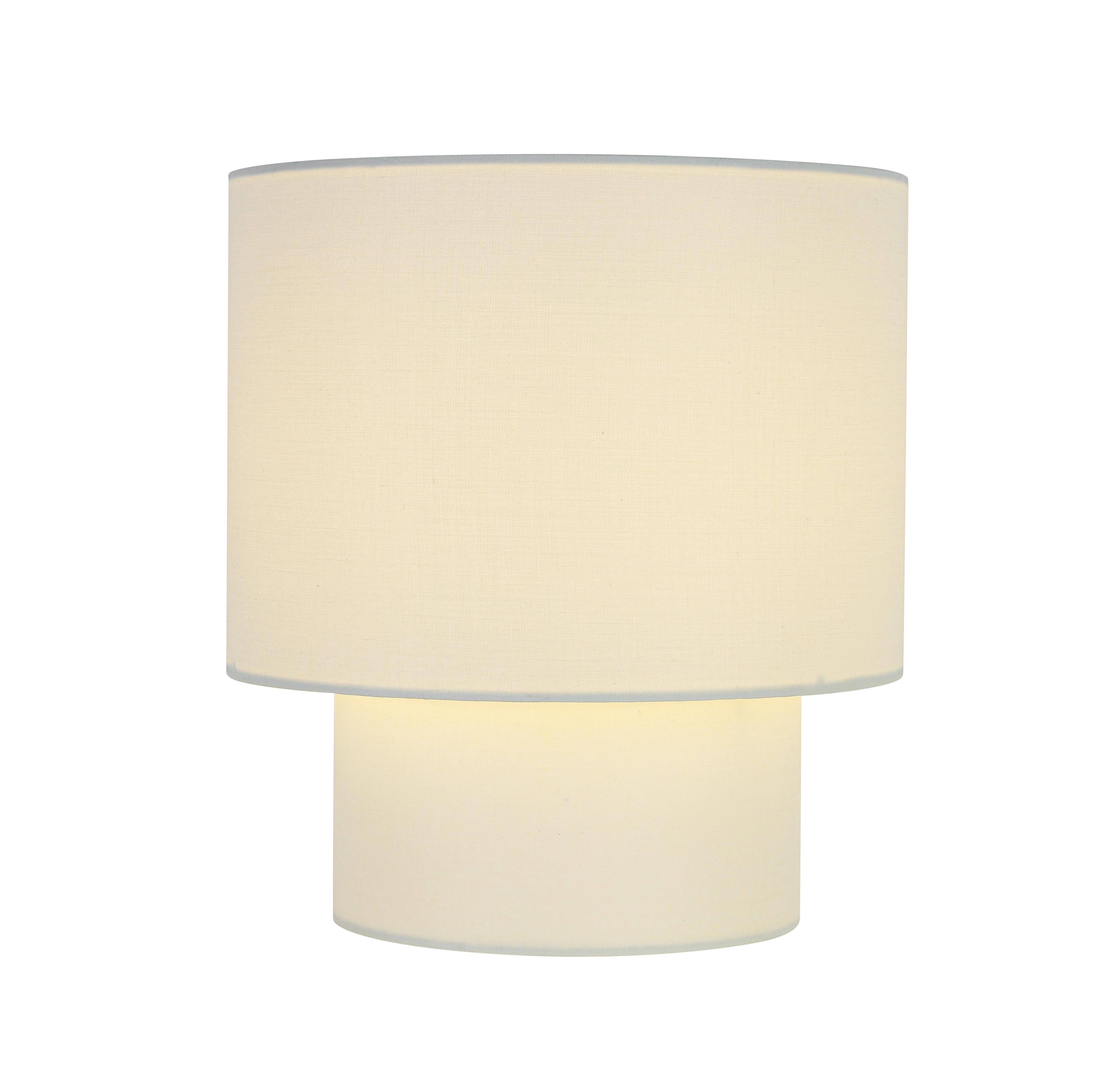 Noční lampa DHALIA - bílá/krémová, Moderní, kov/textil (20/22cm) - Mömax