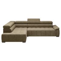 Rohová sedačka GRINALDI, ľavá, sivohnedá - čierna/taupe, Modern, textil/plast (206/283cm) - Premium Living