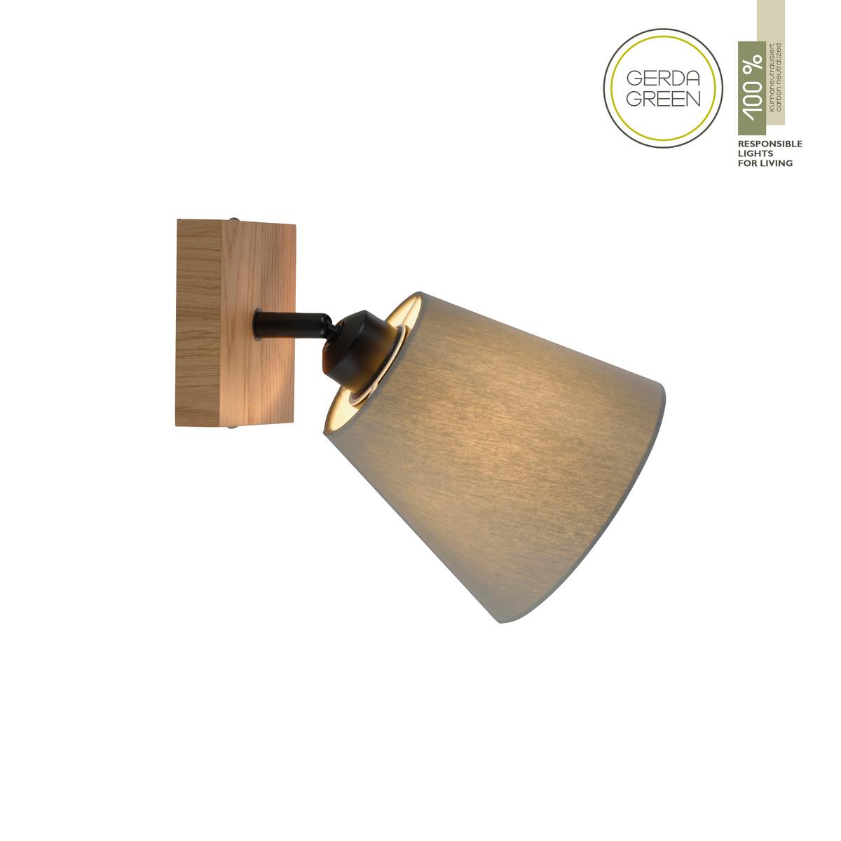 Wandleuchte 11581-79 Gerda - Natur, Holz/Metall (24/24/25,5cm)