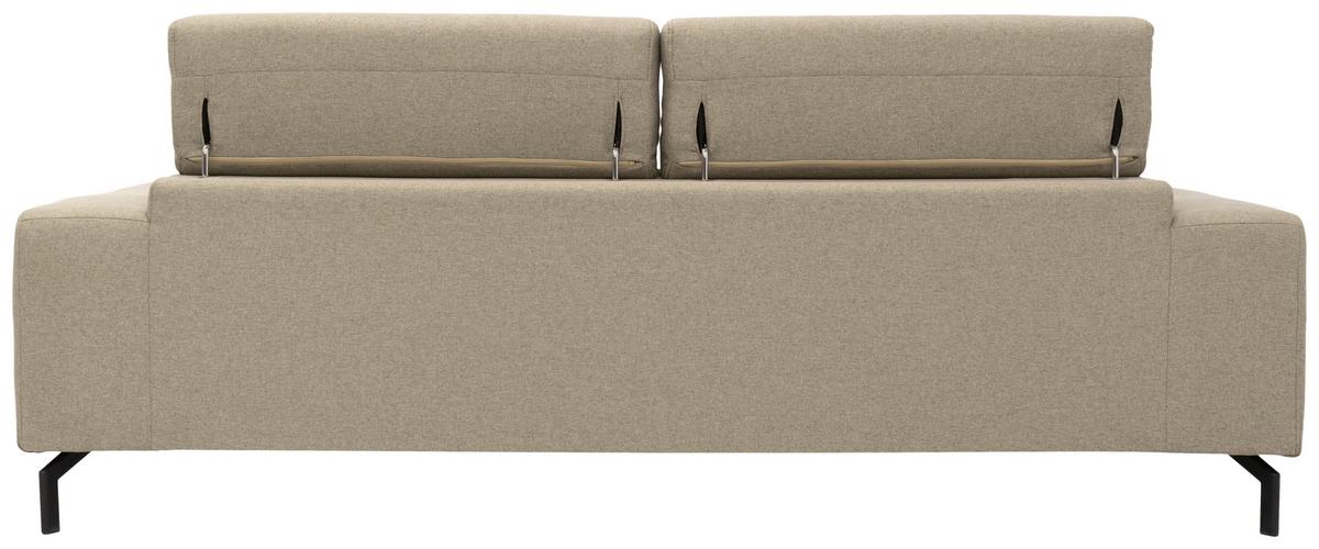 3-sitzer-sofa Cunelli Schlammfarben Webstoff - Schlammfarben/Schwarz, Design, Textil (238/79/104cm) - MID.YOU