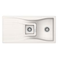 Granitový drez SCHOCK Waterfall D-150 POLARIS - biela, Modern, kameň (100/18/14/50cm) - Schock