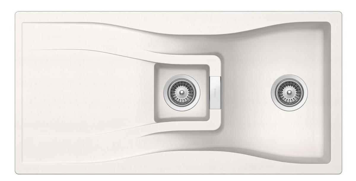 Granitový drez SCHOCK Waterfall D-150 POLARIS - biela, Modern, kameň (100/18/14/50cm) - Schock