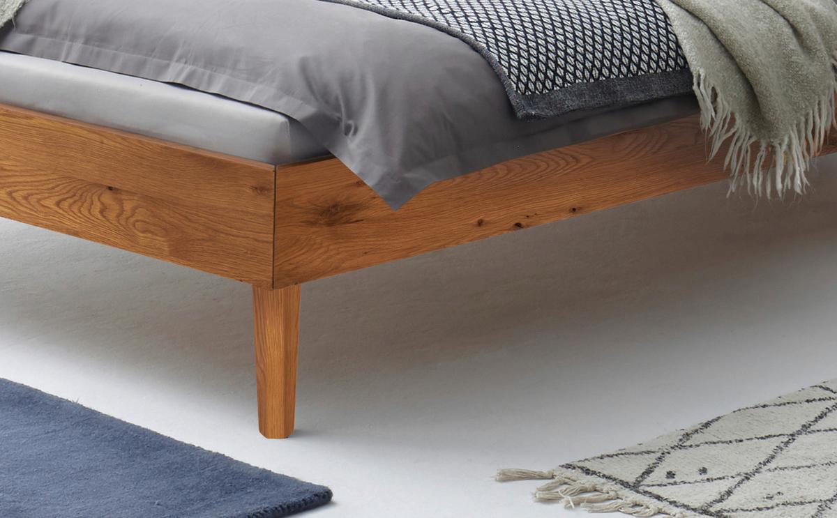 Bett Ancona, Wildeiche 160x200 cm - Wildeiche/Eichefarben, Natur, Holz (160/200cm) - Hasena