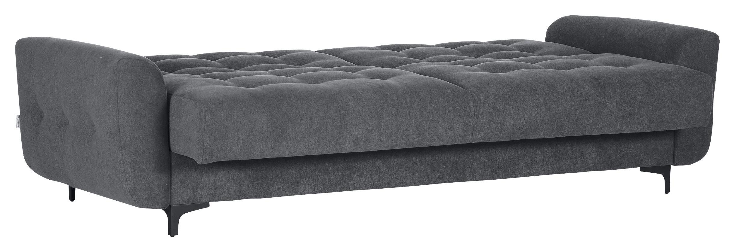 Schlafsofa Morton - Anthrazit/Schwarz, KONVENTIONELL, Textil (230/84/95cm) - Livetastic
