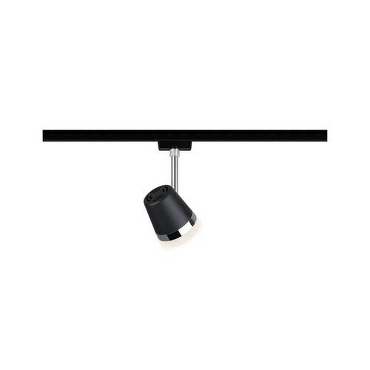 LED-Deckenleuchte Urail Spot Cone für Schienensystem - Chromfarben/Schwarz, Design, Kunststoff/Metall (18,0cm) - Paulmann