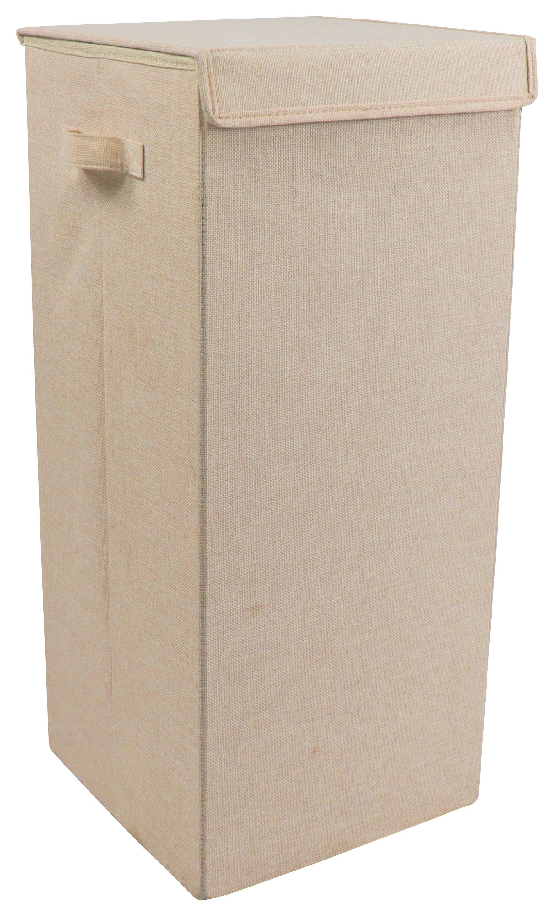 Wäschekorb Dreso L Creme 30x70x30 cm - Creme, MODERN, Textil (30/70/30cm) - MID.YOU