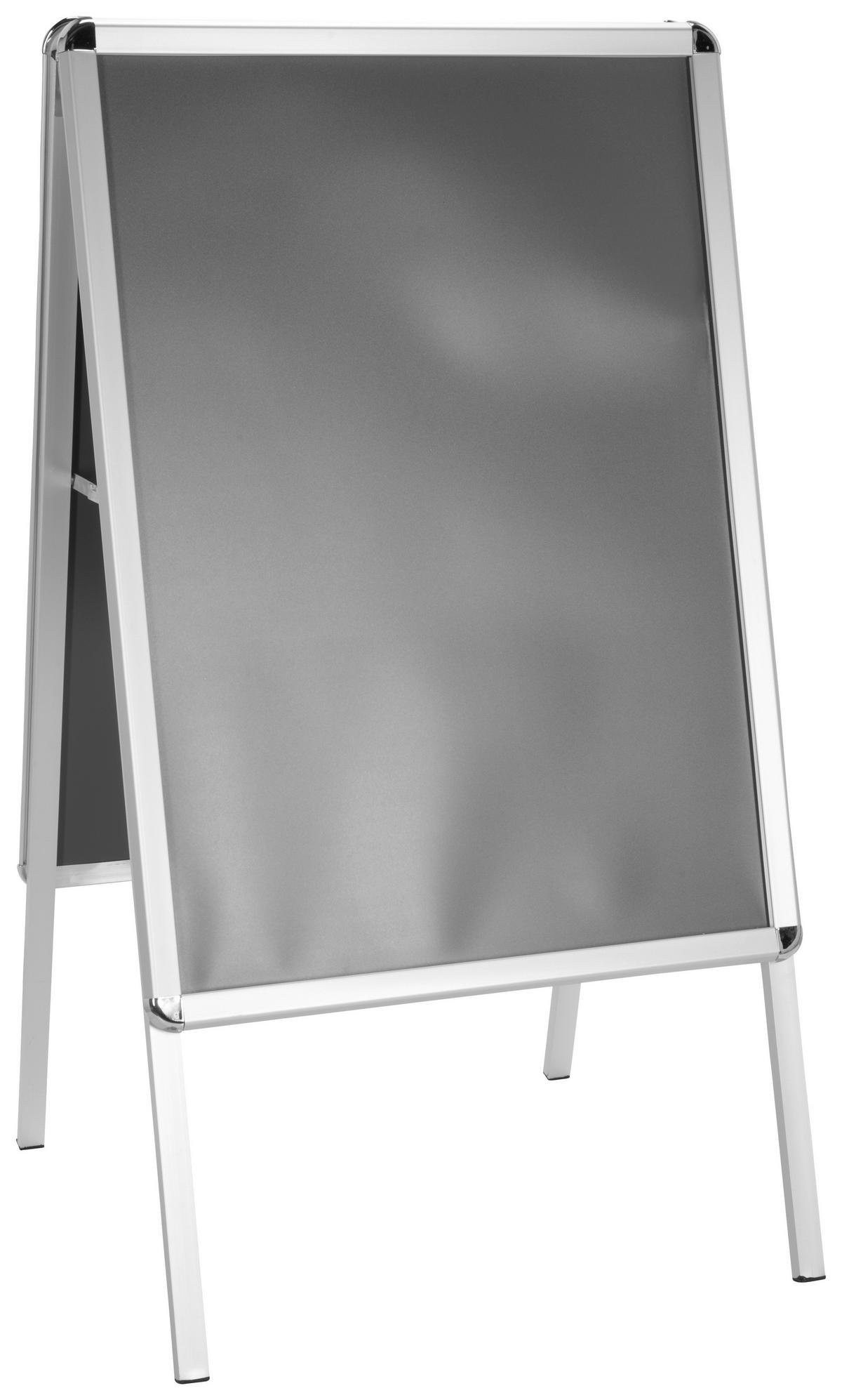 Plakatständer Agenda Ii - Silberfarben, Basics, Metall (62,5/115,5/61cm) - MID.YOU