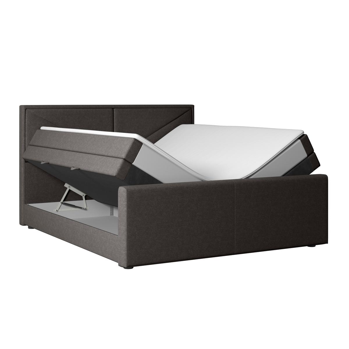 Bospringbett Lima 180x200 cm Anthrazit - Anthrazit, MODERN, Holz/Kunststoff (180/200cm) - MID.YOU
