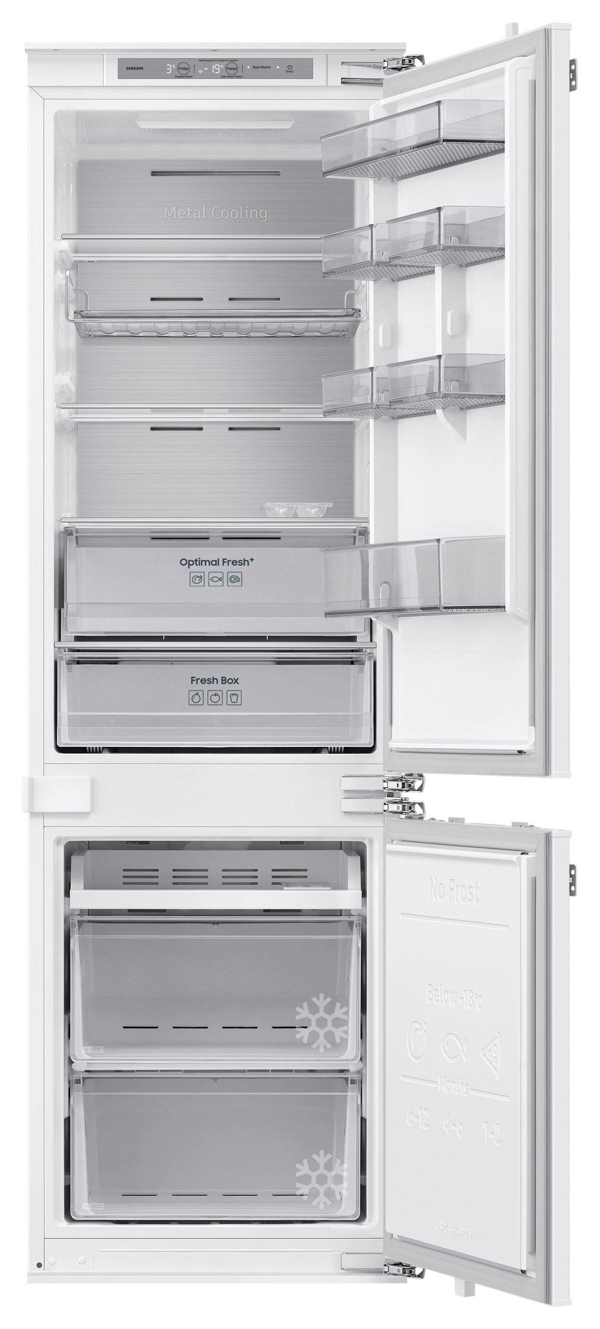 Kühl-Gefrier-Kombination Brb80f26adf0ef - Weiß, MODERN, Glas/Kunststoff (54/177,5/55cm) - Samsung