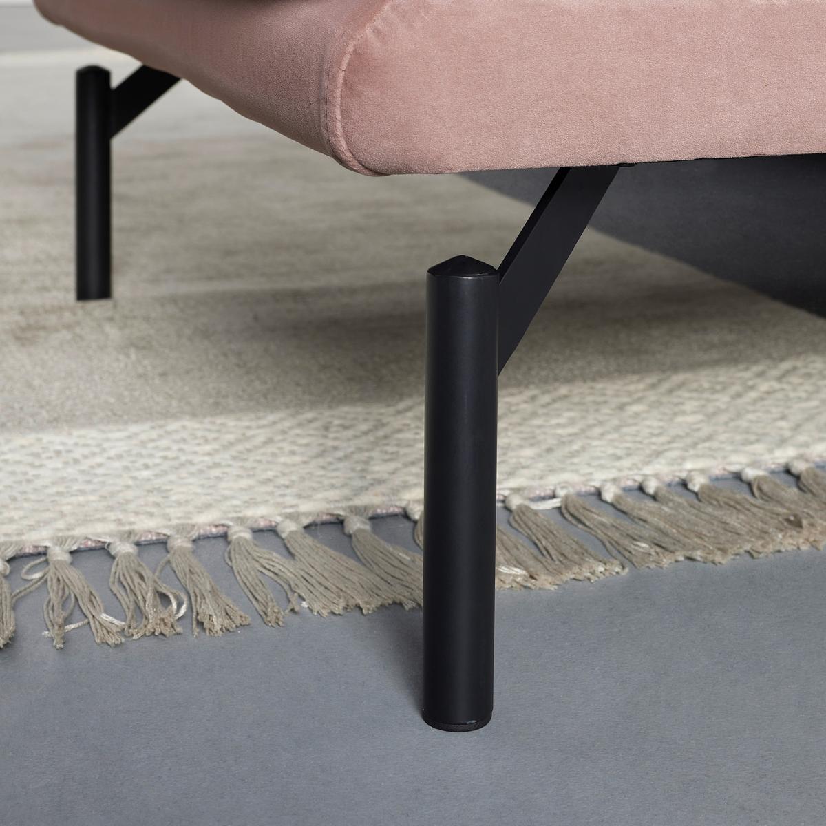 Sedacia súprava ROSA ružová - čierna/ružová, Modern, kov/textil (226/84/163cm) - Bessagi Home