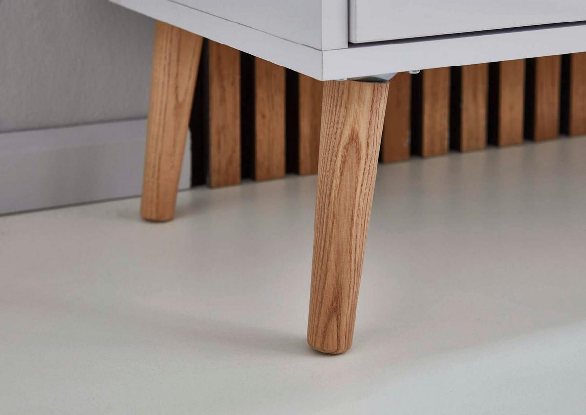 Sideboard Mailand Set 7 + Hf - Weiß Hochglanz/Eiche Artisan, MODERN, Holzwerkstoff (263,5/86/33cm) - MID.YOU