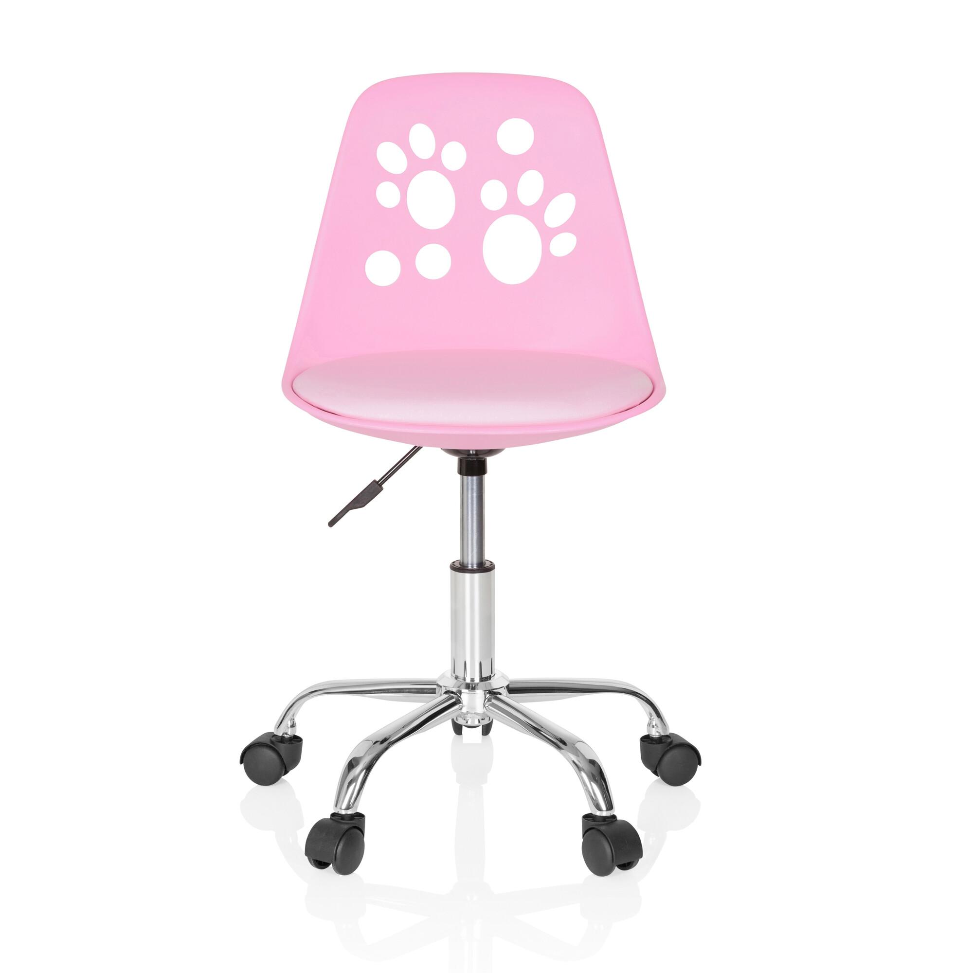 Jugenddrehstuhl Fancy I Pink Tiermuster - Pink, MODERN, Kunststoff/Textil (40/72-82/44cm) - MID.YOU