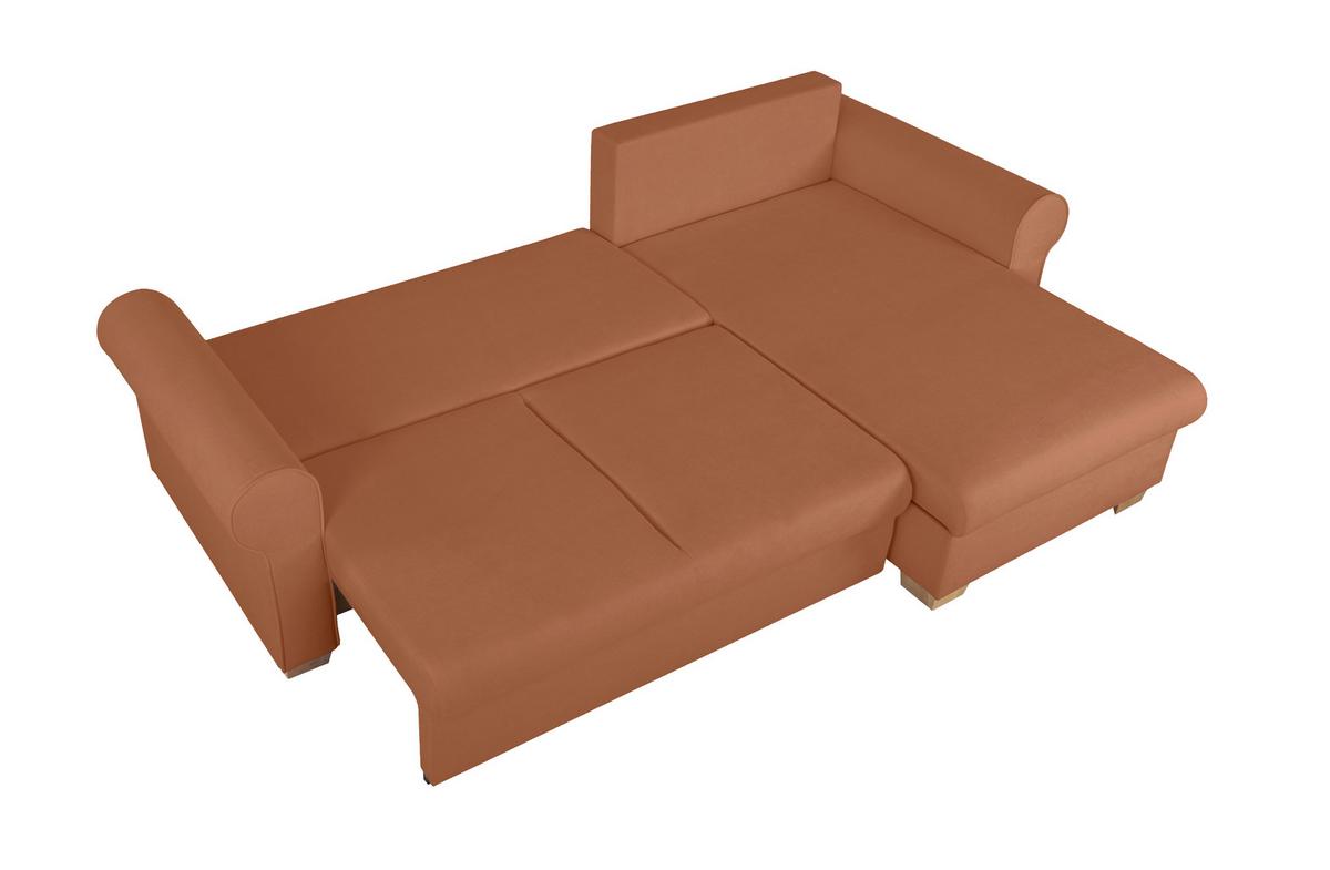 Ecksofa Arles Rostfarben 56 S: 266x161 Cm - Rostfarben/Buchefarben, Design, Textil (266/161cm) - MID.YOU