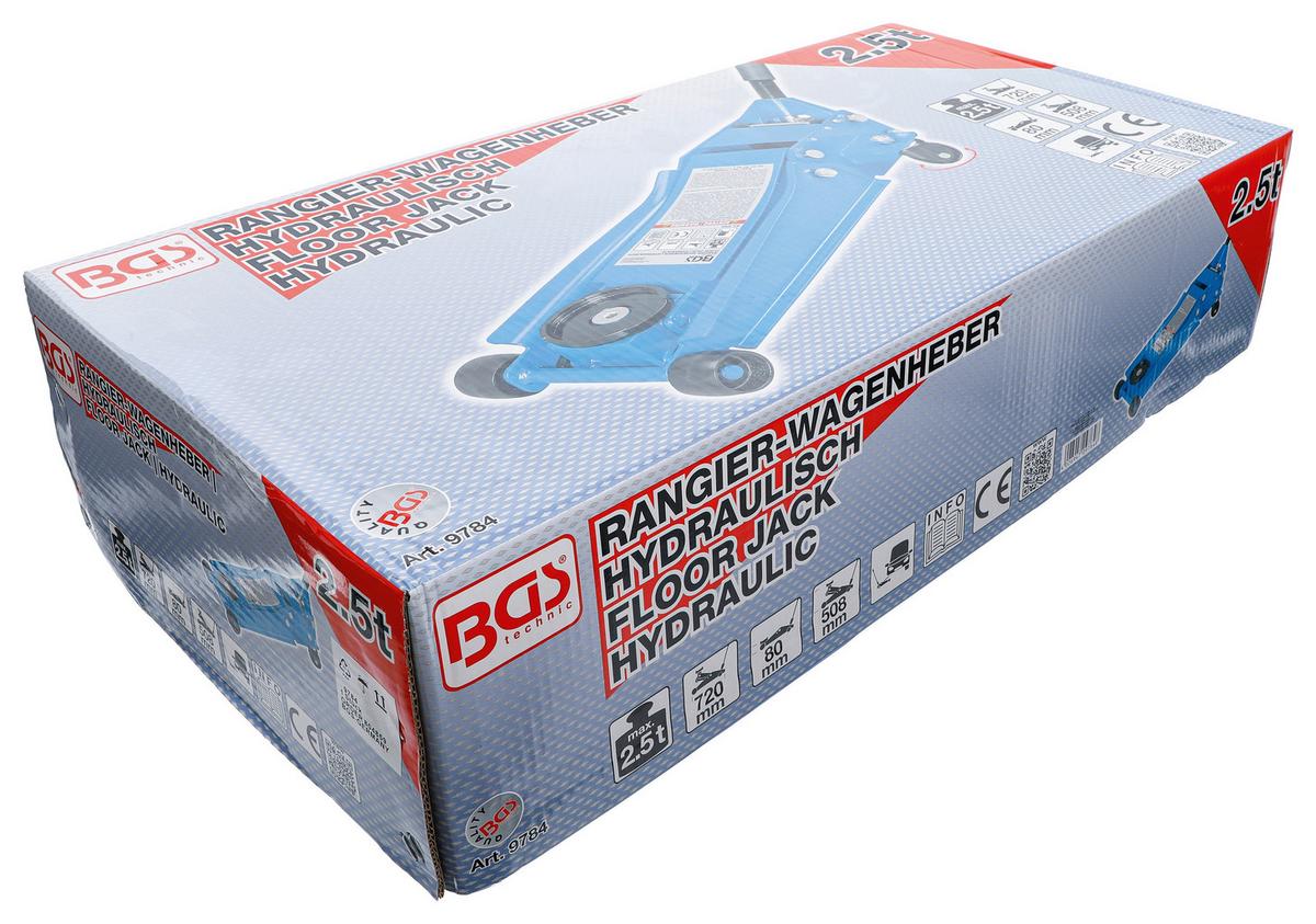 Rangier-wagenheber Hydraulisch Blau/schwarz B: 72 Cm - Blau/Schwarz, Basics (72/32,6/15cm)