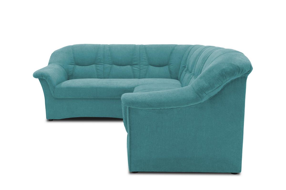 Ecksofa Sarafina Petrol S: 190x240 Cm - Petrol/Schwarz, KONVENTIONELL, Textil (190/240cm) - MID.YOU