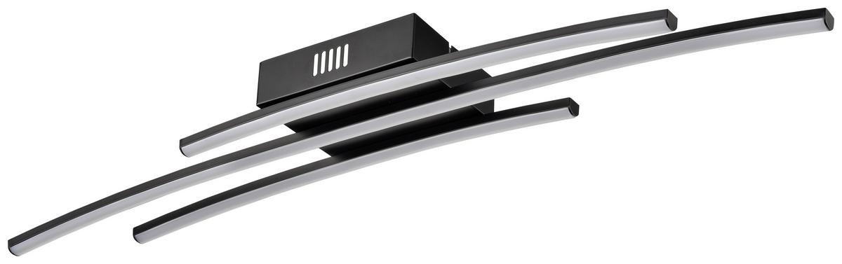 Led-deckenleuchte Jonas L: 77,2 Cm, 1-Flammig - Schwarz, MODERN, Kunststoff/Metall (77,2/15/12cm) - Luca Bessoni