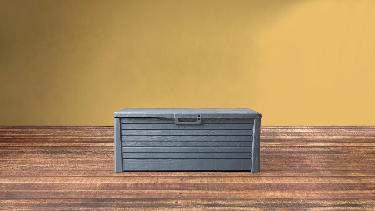 Kissenbox Florida - Anthrazit, Basics, Kunststoff (148/60/72cm)
