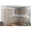Eckküche Ip2200 Ohne Geräte 320x185 Cm Grau/eiche Dekor - Kaschmir/Eichefarben, Basics (320/185cm)