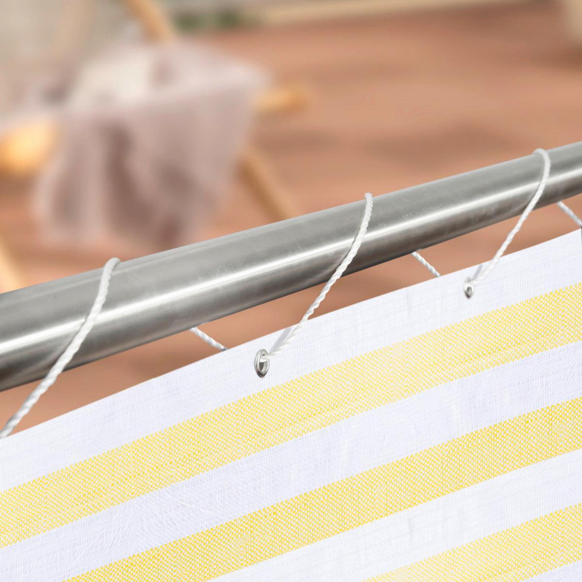 Sichtschutz Balkonblende Ibiza 0,9x5m, - Gelb/Weiß, Basics, Kunststoff (500/90cm) - Windhager