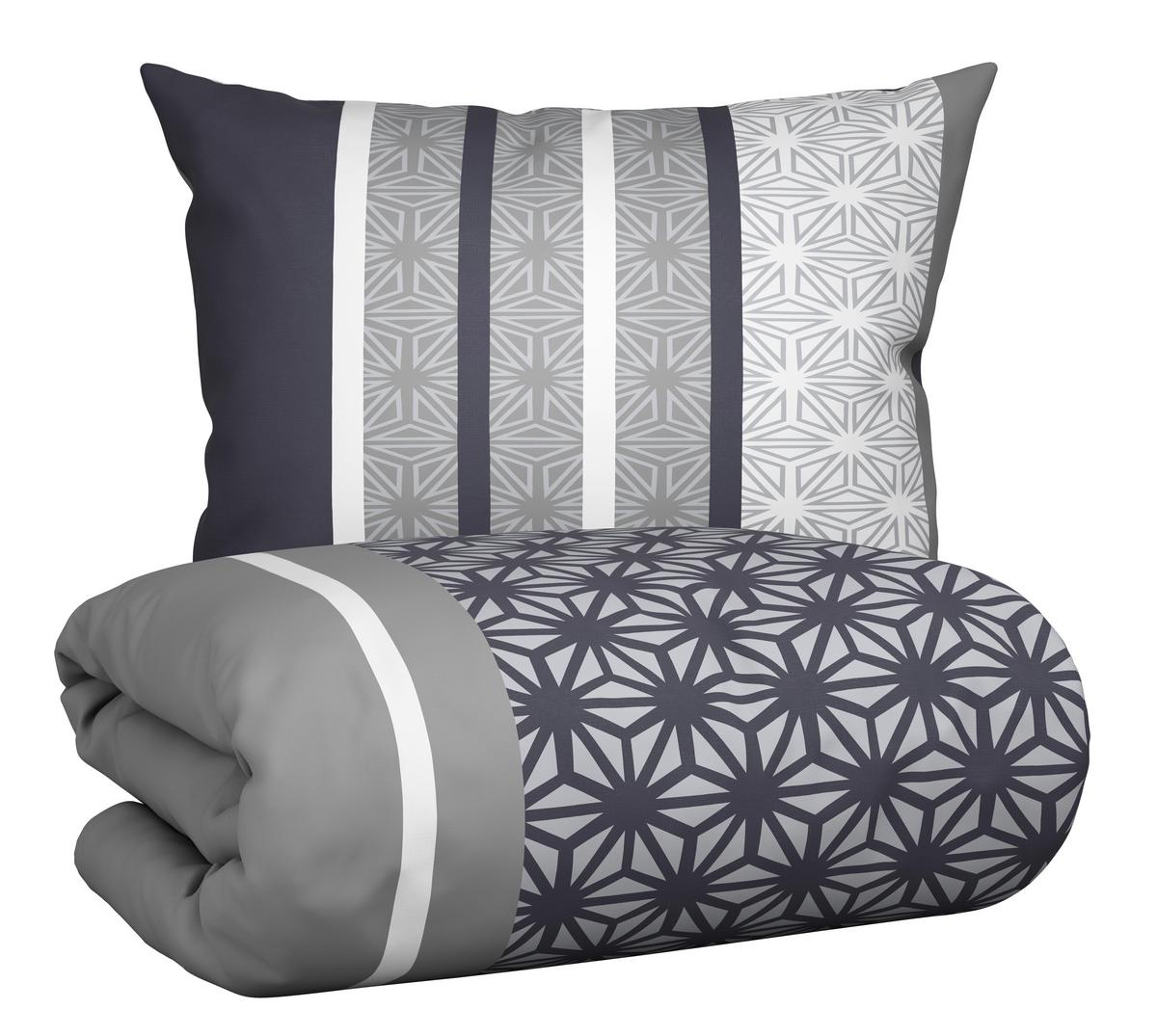 Posteľná bielizeň Sara, 2x70/90 200/220cm - sivá, textil (200/220cm) - Based