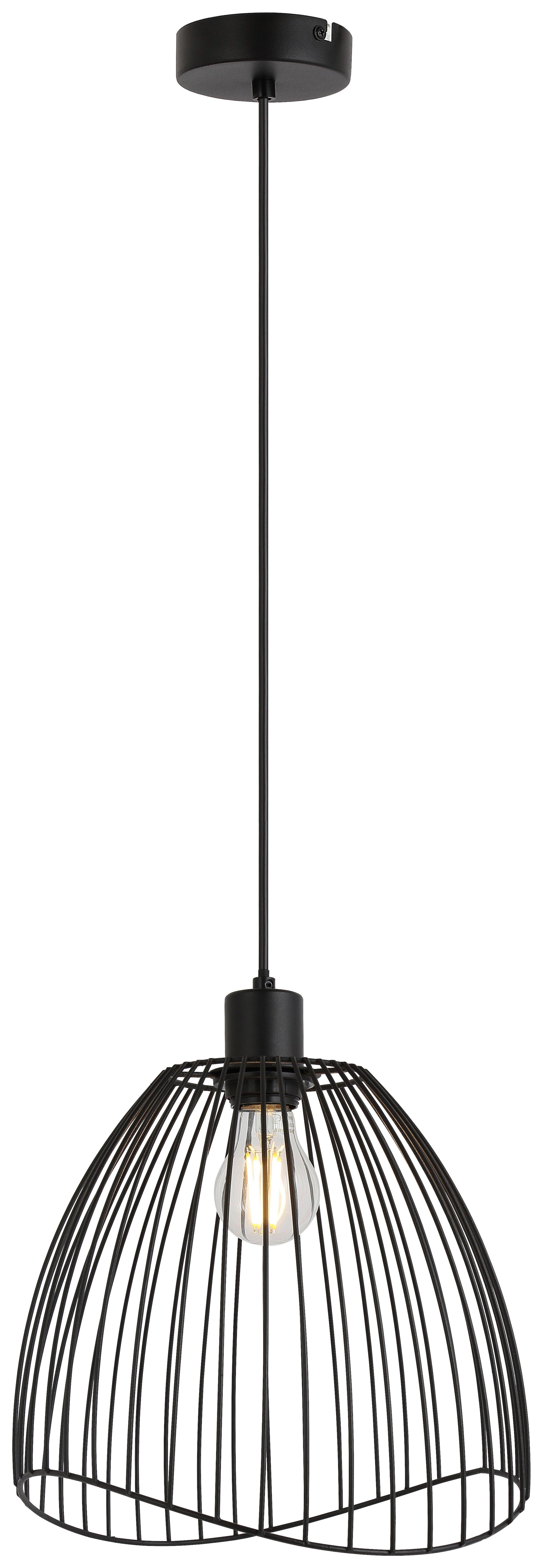 Závěsné svítidlo ELIOT, bez 1xE27 max. 40W - černá, Moderní, kov/plast (29/120cm) - Mömax