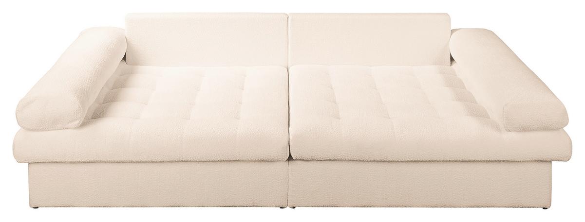 Bigsofa Naomi Creme B: 284 Cm - Creme/Schwarz, Design, Textil (284/94/148cm) - Livetastic