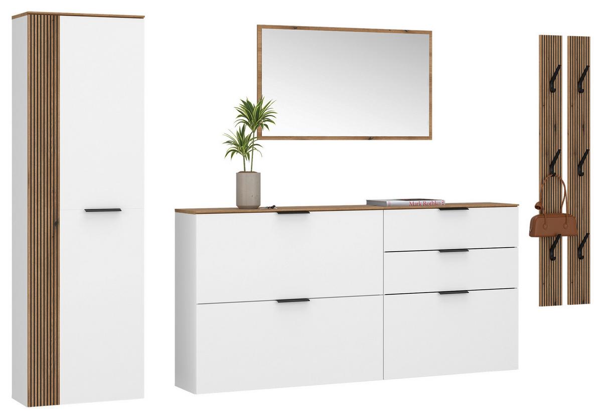 Schuhkipper Aladin Stehend & Hängend Montierbar - Eichefarben/Schwarz, MODERN, Holzwerkstoff (80/105/35cm)