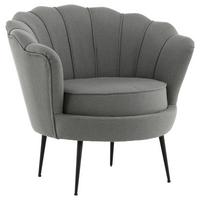 Sessel Calais - Schwarz/Grau, Design, Textil/Metall (83/76/77cm) - Livetastic