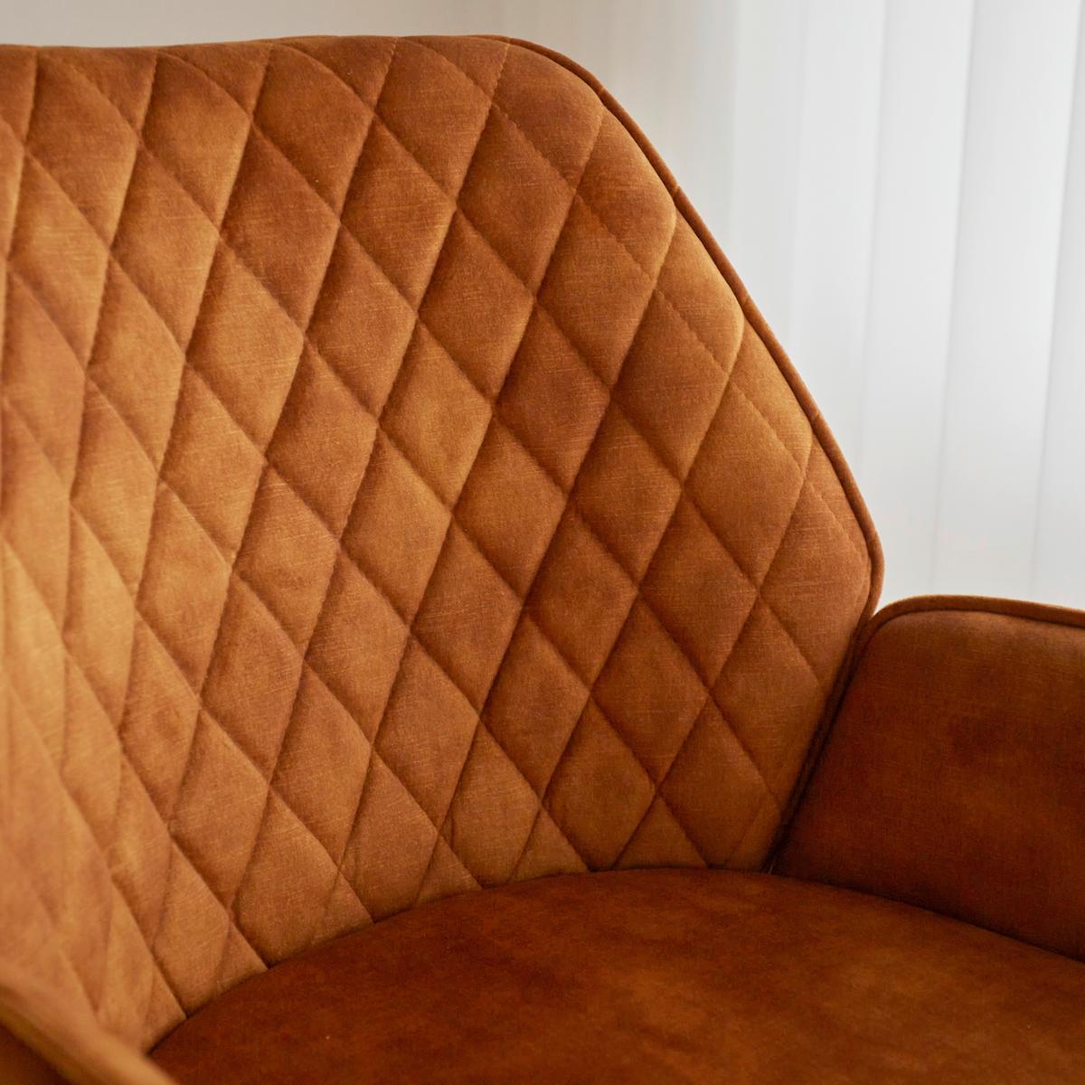 Barhocker-Set Donny Cognac B: 54 cm - Cognac/Goldfarben, MODERN, Textil/Metall (54/100/58cm) - MID.YOU