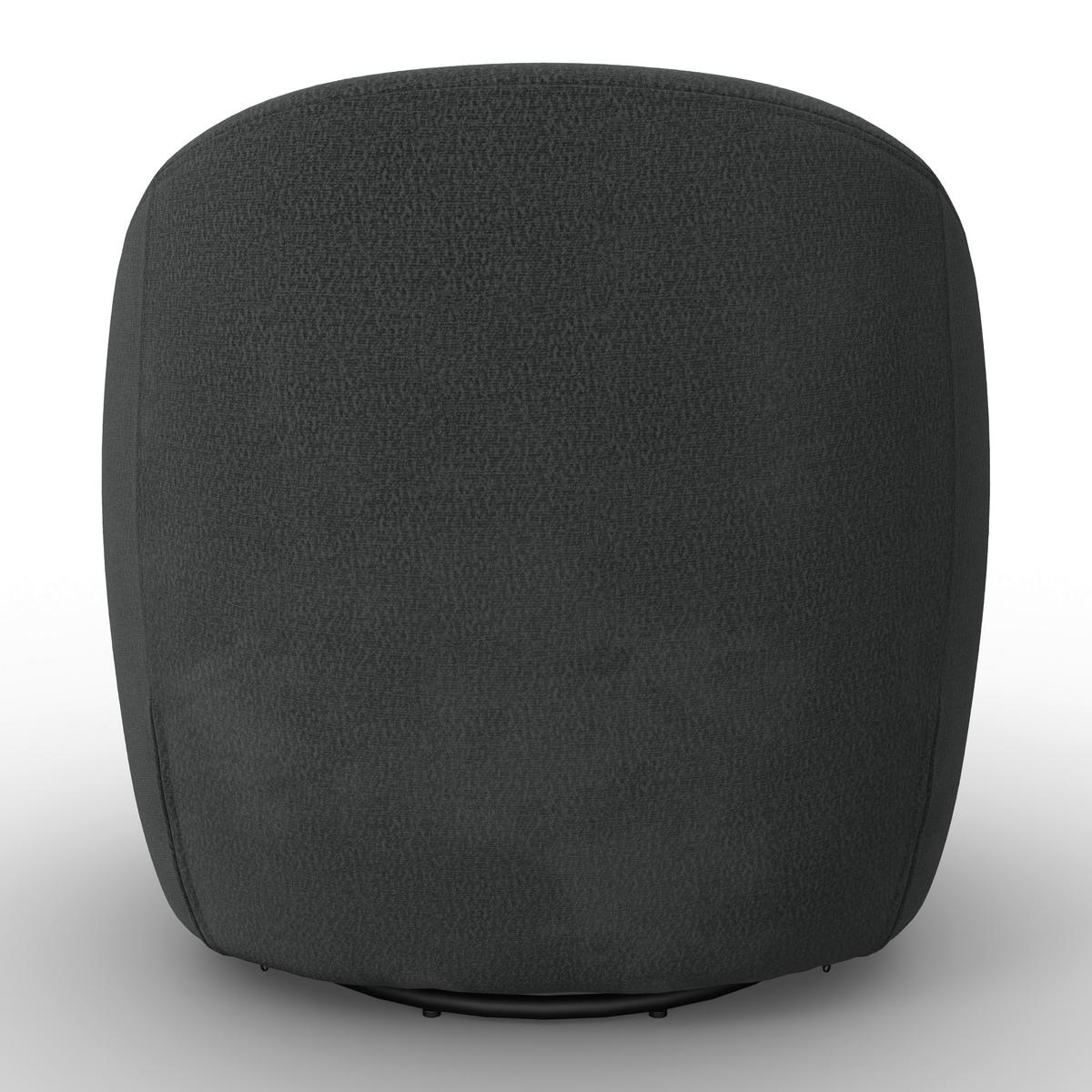 Relaxačné kreslo DORA, čierna ženilka - čierna, Modern, kov/drevo (77/74/73cm) - Bessagi Home