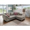 Ecksofa mit Schlaffunktion Flora Graubraun Kord - Koralle/Graubraun, Design, Textil (250/190cm) - MID.YOU