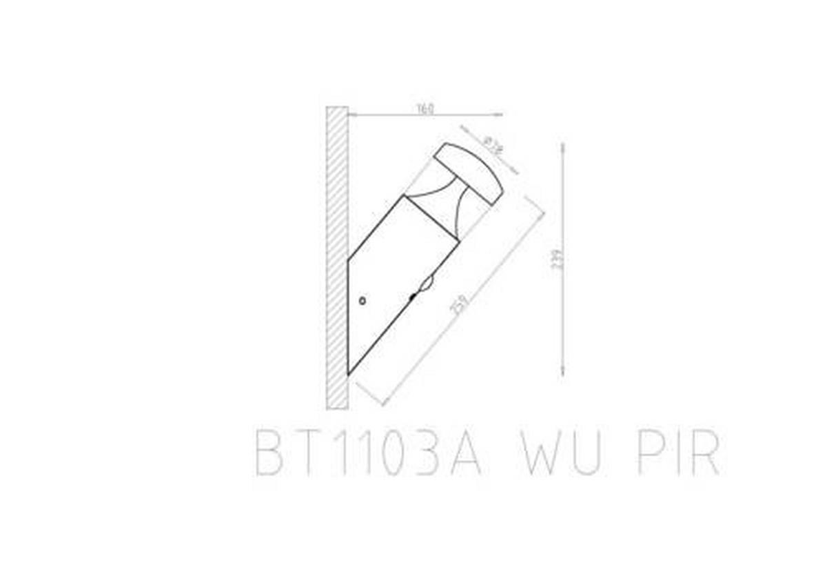 Led-außenleuchte 34206s - Klar, Basics, Kunststoff/Metall (8/24cm) - Globo