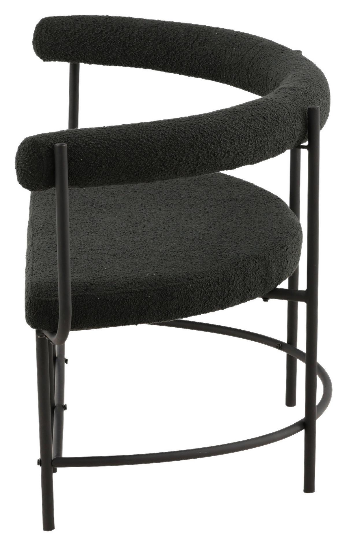 Sitzbank Stallhagen - Schwarz, Design, Textil/Metall (165/75/51cm) - Livetastic