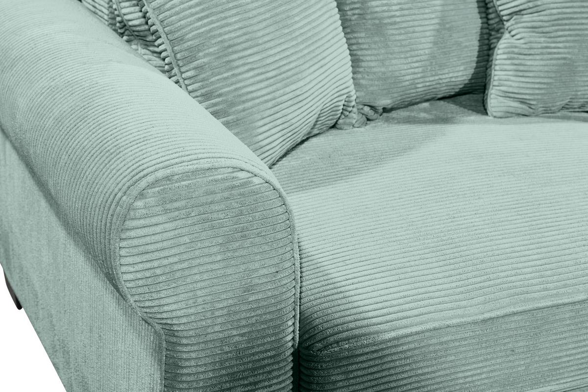 Schlafsofa Maureen, Salbeigrün B: 247 Cm - Salbeigrün/Schwarz, KONVENTIONELL, Textil (247/95/125cm) - MID.YOU