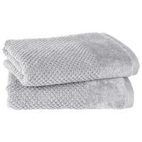 HANDTUCHSET Popcorn 2er Set Hellgrau - Hellgrau, Basics, Textil (50/100cm)