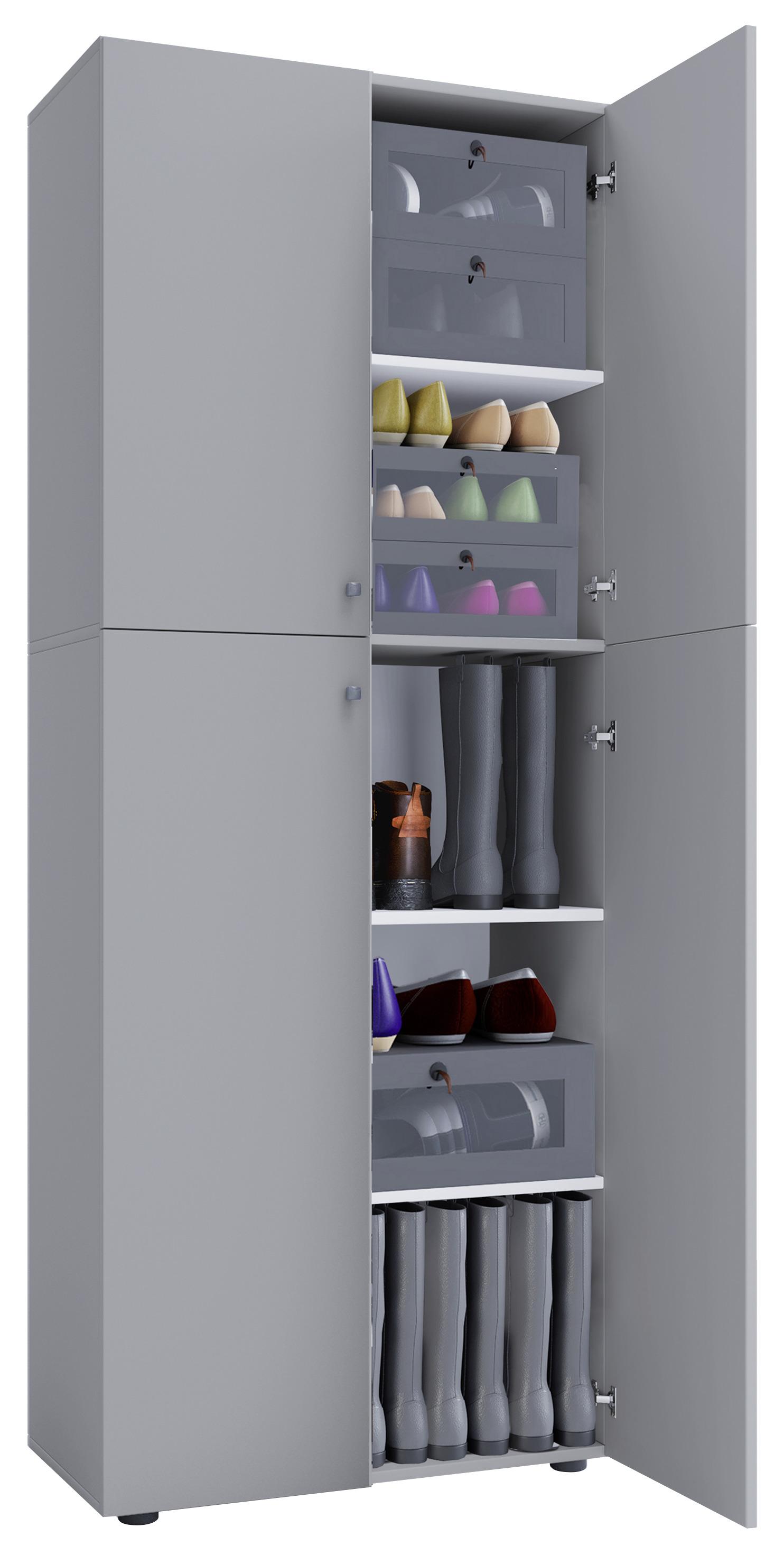 Großer Schuhschrank in Grau