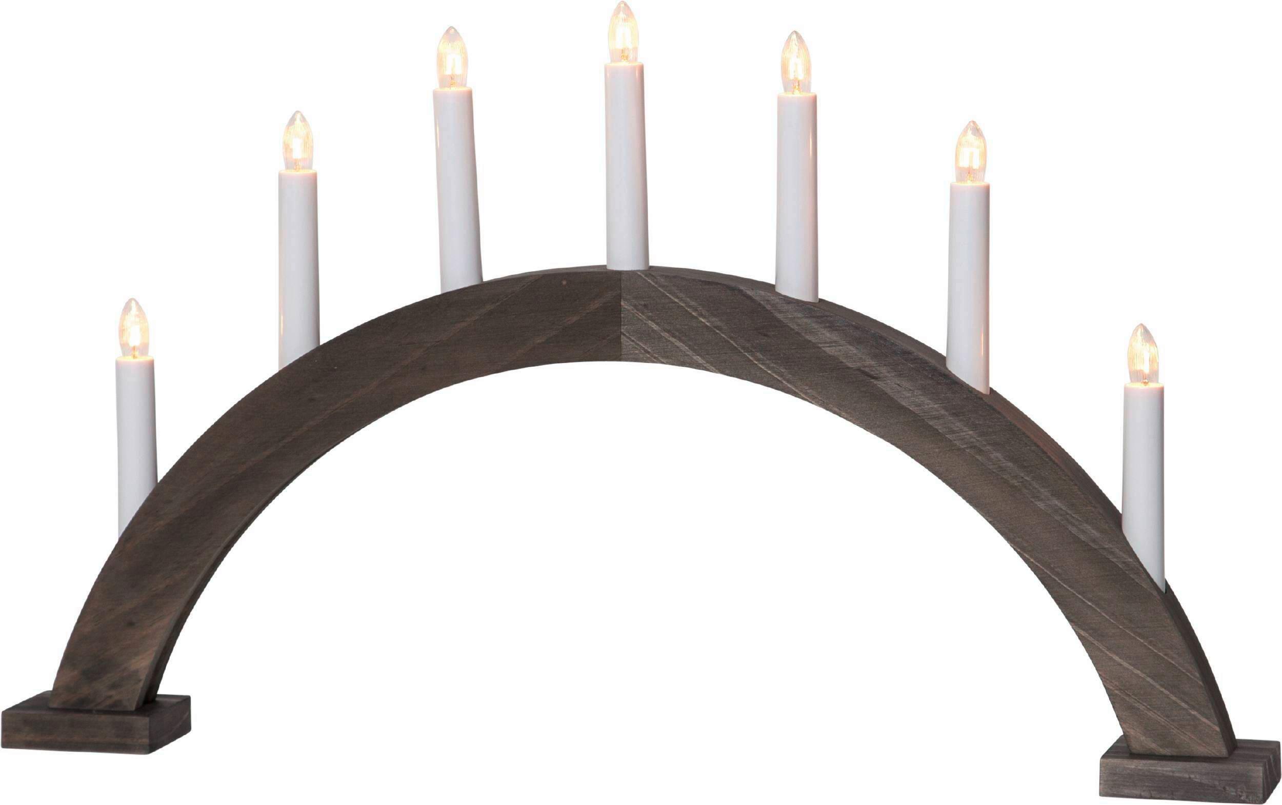 LED-Dekoleuchte Braun/Weiß Länge: 57 cm - Braun/Weiß, Basics, Holz/Kunststoff (57/6/34cm) - Eglo