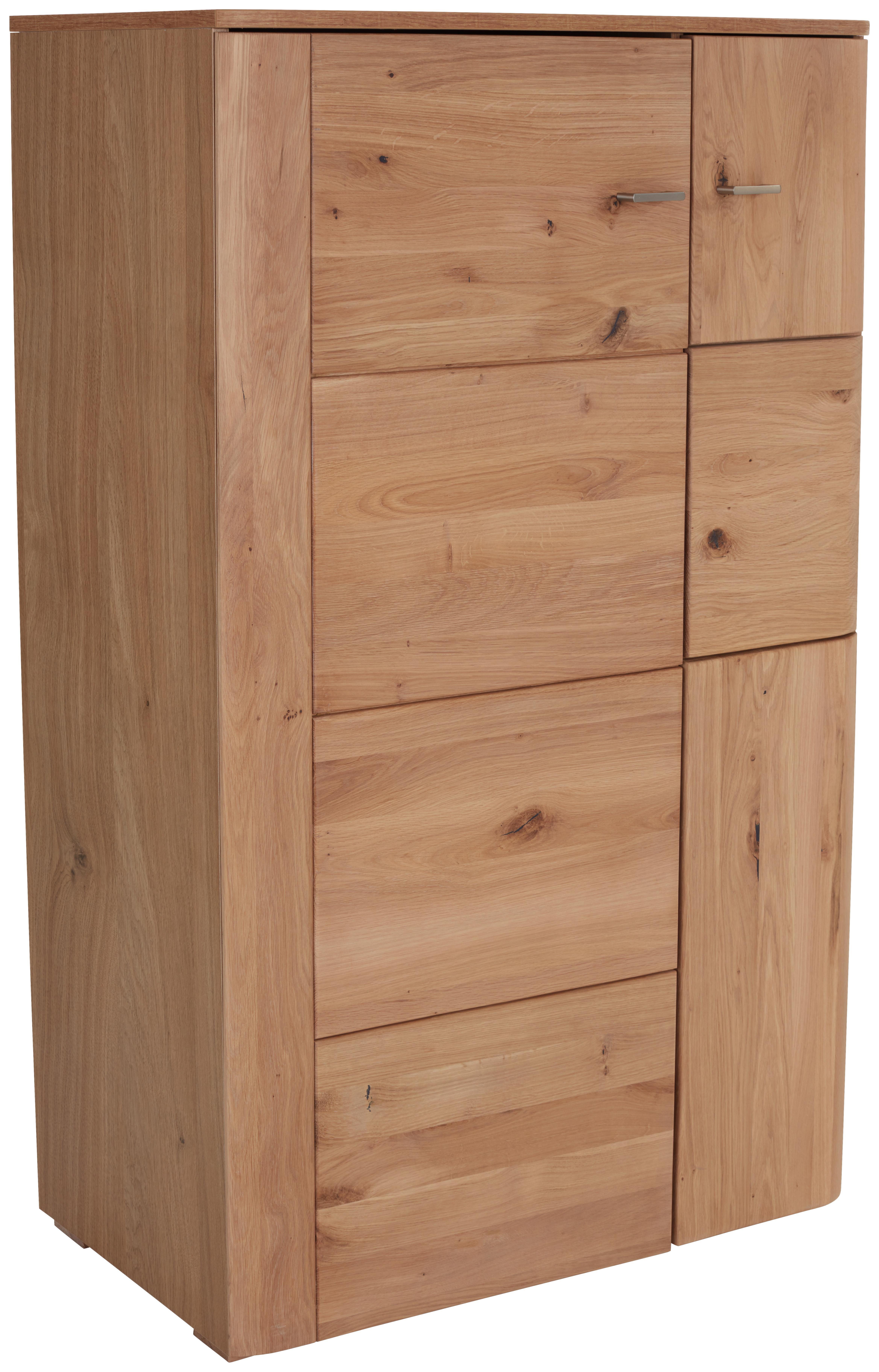 Highboard Buffalo B:90cm Eiche Bianco Echtholzdekor - Eichefarben, KONVENTIONELL, Holz/Holzwerkstoff (90/138/37cm)